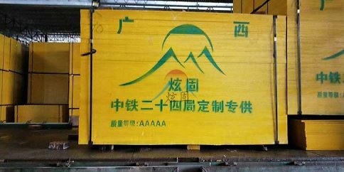中铁二十四局重点工程指定广西建筑模板品牌